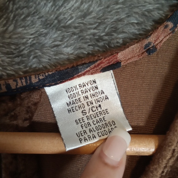 Boho Velvet Panel Maxi Dress - Multicolors Renisance Peasant Womens Small - Picture 4 of 10